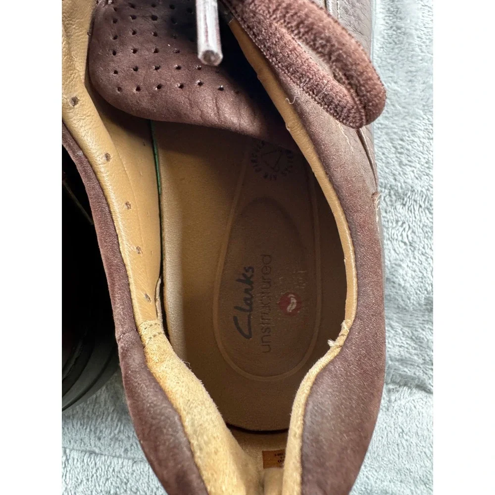 Clarks Unstructured Leather Oxfords Mens 12.5 Brown Air Circulation System 0023